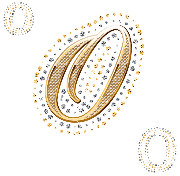 Diamond & Gold Alphabets and Number (PNG VECTOR FILE) | National Grafix